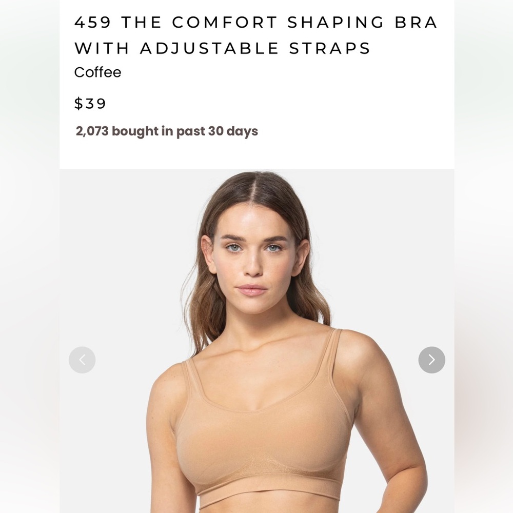 Underoutfit Comfort Shaping Bra with adjustable straps in color Pumpkin